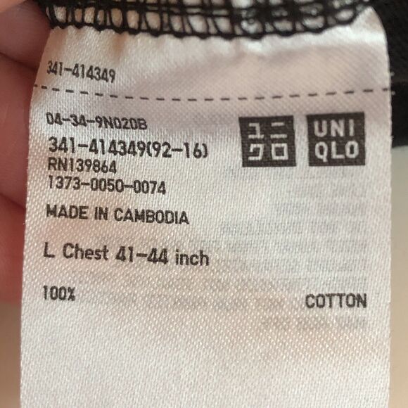 Uniqlo Supima Women’s Tee Black Size Large - Picture 8 of 13